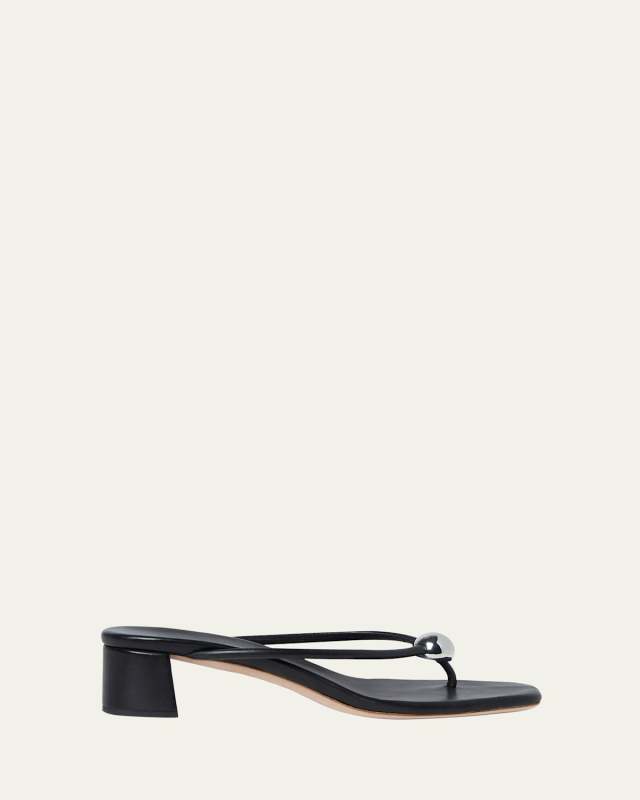 Odessa Leather Heeled Mules